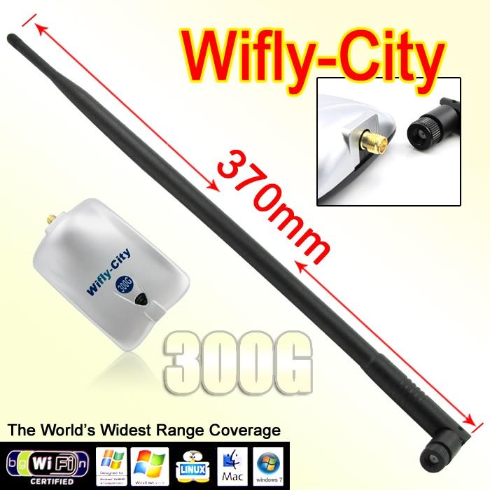 Wifly-City 300G 9dBi 1200mW 802.11b/g 54Mbps USB Wireless Adapter